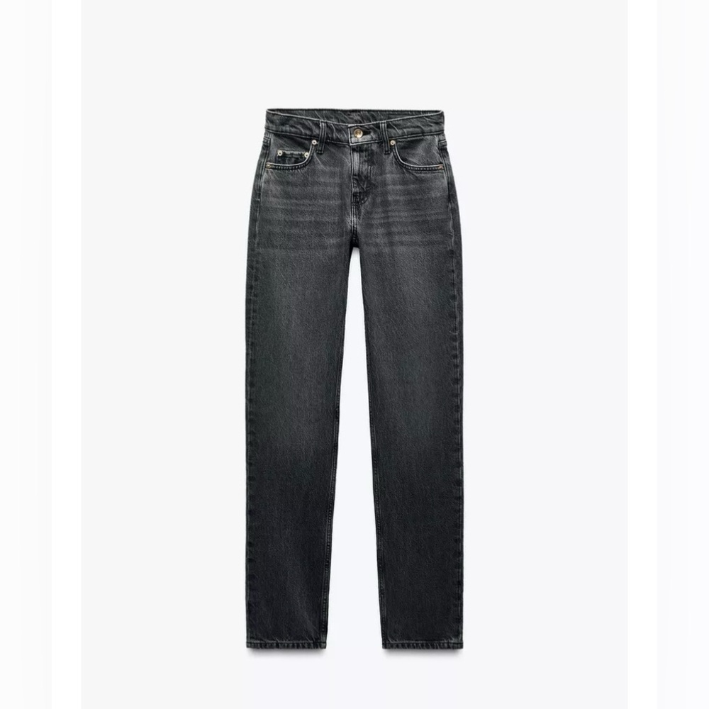 ZARA…. ZW COLLECTION STRAIGHT LOW-RISE JEANS
